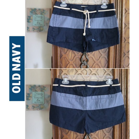 3/$15 OLD NAVY Nautical Colorblock Striped Cotton Shorts - Size 2 - Picture 8 of 16